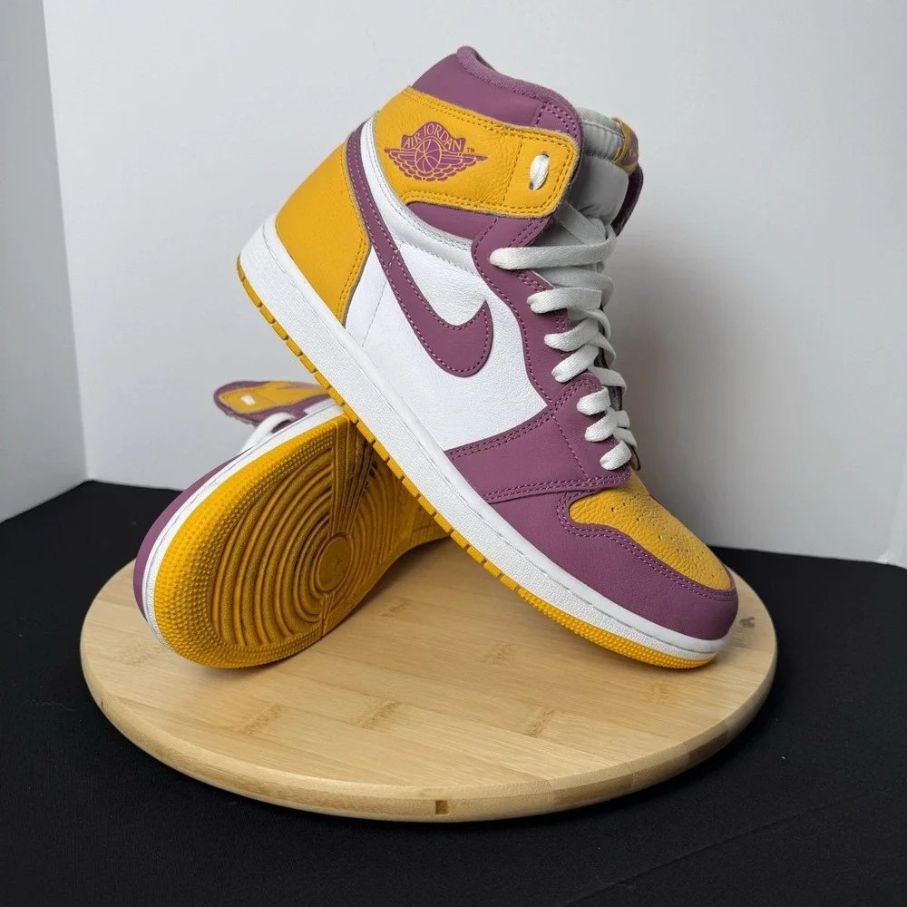 Nike Shoes Men's 9.5 Air Jordan 1 Retro OG Brotherhood Purple Yellow High Top